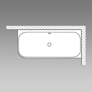 Акриловая ванна Riho Still Square Fall Plug and Play B099061005 L заполнение через перелив 180х80см белый